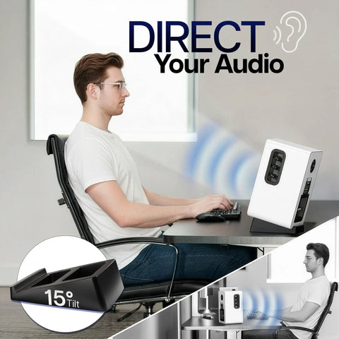 Two Pack Desk Speaker Stands With 15 Degree Tilt For Bookshelf And Desktop Speakers 5 X 8 Inch Anti Vibration Risers For Clear Sound
