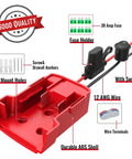 Two Pack Power Wheel Adapter For Milwaukee 18V Battery, Wheel Battery Converter Kit With Fuse, Switch, Wire Terminals, and 12 AWG Wire