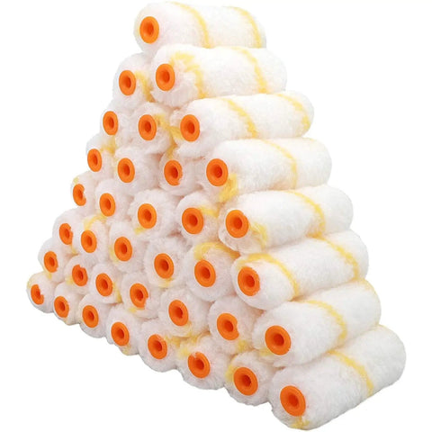 36 Pack 4 Inch Mini Foam Paint Roller Covers For Smooth Even Coverage Refills And Sleeves For Trim And Detail Projects Bulk Paint Set