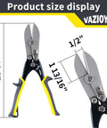 Diagram of 5 Blade Sheet Metal Crimping Tool For 22 Gauge Galvanized Steel And 28 Gauge Stainless Steel with size details.