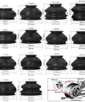 Universal Tie Rod Boots And Ball Joint Dust Cover Replacement Kit Flexible Rubber Boot For Various Sizes
