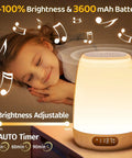 Smart App Controlled Night Light With Built In Sound Machine For Baby Nursery 48 RGB Colors 14 White Noise Sounds Bluetooth