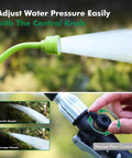 Heavy Duty Full Metal 24 Inch Watering Wand With Gentle Soft Shower Sprayer demonstrating adjustable water pressure features.