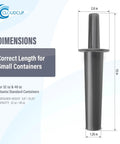 Mini Blender Tamper Plunger Replacement for 32 oz and 48 oz Containers, Fits E310 and Similar Blenders, Compact Design