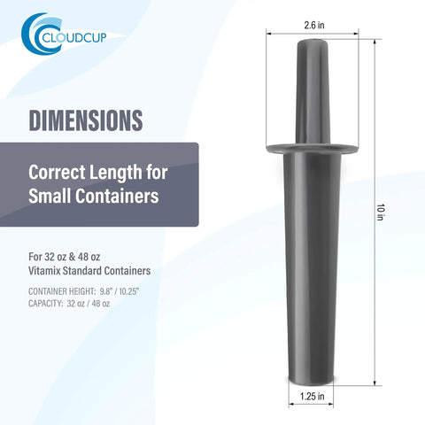 Mini Blender Tamper Plunger Replacement for 32 oz and 48 oz Containers, Fits E310 and Similar Blenders, Compact Design