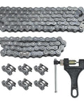 Front 420 Roller Chain 42 and Rear 90 Link Drive Chain Breaker Kit for Predator 196cc 212cc Mini Bikes with master links