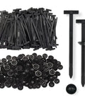 Universal Nylon Cable Tie Buckle Kit for Cars with rivet zip ties and bumper clips, 20 pack, black, for fender linings