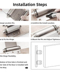 Installation steps for 3 Inch Double Action Spring Door Hinge Set Self Closing For Saloon Bar Pub Cafe Doors Satin Nickel.