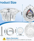 Shower Knob Replacement Kit For Chateau Trim, Fits 1225 Cartridge, Easy Install, durable plastic with dimensions shown