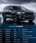 Subaru vehicle fitment chart shown with an SUV for Subaru Brake Kit With Front 11.54 Inch Disc Rotors And Rear 11.26 Inch Disc Rotors Ceramic Front And Rear Brake Pads Replacement Brakes And Rotors For Impreza Forester Legacy And Outback.