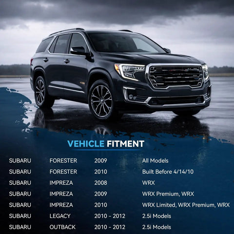 Subaru vehicle fitment chart shown with an SUV for Subaru Brake Kit With Front 11.54 Inch Disc Rotors And Rear 11.26 Inch Disc Rotors Ceramic Front And Rear Brake Pads Replacement Brakes And Rotors For Impreza Forester Legacy And Outback.