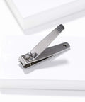 Stainless Steel Fingernail Clipper With Curved Blade For Precise Nail Trimming And Sharp Cutting Edges Durable Pro Grade Manicure Tool For Easy At Home Nail Care Everyday Use Anywhere.