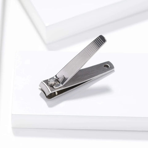 Stainless Steel Fingernail Clipper With Curved Blade For Precise Nail Trimming And Sharp Cutting Edges Durable Pro Grade Manicure Tool For Easy At Home Nail Care Everyday Use Anywhere.