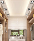 Tashace Led Recessed Ceiling Light Double Head Black Lights for Corridors in modern closet lighting.
