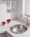 Stainless Steel Bar Sink 17x19x10 Undermount, 16 Gauge RV And Outdoor Wet Bar Sink in modern kitchen setting