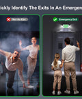 Emergency lights show clear exits during blackouts with Heavy Duty LED Exit Sign And Emergency Light Combo Built Damn Tough.