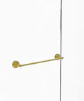 Monte Carlo 24 Inch Shower Door Towel Bar In Polished Brass, Solid Brass Fixture With Easy Install No Fuss