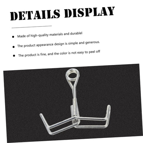 Flow Control Tubing Clamps Pack Of 10 on black background with spring-loaded metal body and easy turn lock, angled view