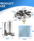 Glass Rinser For Kitchen Sink Stainless Steel Cup Washer Bottle Cleaner dimensions and components details