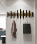 Slay Your Entryway With These Heavy Duty Metal Coat Hooks Wall Mounted For Living Room Bedroom Bathroom Closets Creative Multi Hook Design To Hang Coats Hats Purses Backpacks Space Saving Light Luxury That Slaps, featuring five hooks on a stylish wall mount.