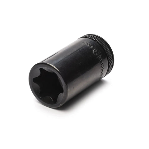 External Torx socket from Beast 74 Piece Master Torx Bit Socket Set With External And Tamper Proof Torx Bits, Heat Treated S2 Tool Grade Steel.