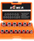 Professional 14 Piece Bolt Extractor Set For Removing Damaged And Rounded Off Bolts And Nuts With Three Eighths Inch Drive in case
