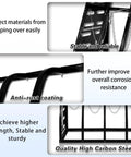 Heavy Duty Vertical Parts Storage Rack For Pipes And Lumber Hella Sturdy Four Bay Metal Bar Rack details showing quality high carbon steel and anti-rust coating.