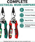 Hella Durable 4 In 1 Electrician Pliers With Built In Smart Voltage Tester, compact design, comfort grip, LED display.