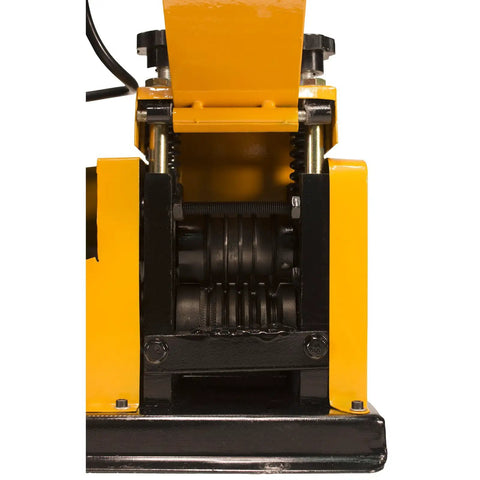 Front view of WRA20 Wire Stripping Machine Pro Grade Benchtop Auto Driven With Five Extra Cutting Wheels and cutting channels.