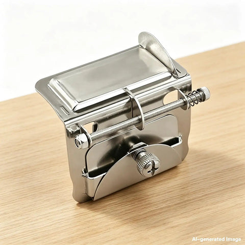 Adjustable Seam Guide For Serger And Overlock Machines Multi Position Edge Guide For Zippers Lace Elastic And Tapes on table