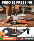 One Hand Snap Fastener Tool Kit For Canvas And Marine Use Heavy Duty Snap Pliers in use on fabric highlighting precise pressing