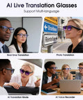 4K Video Glasses With 8MP Camera For Vlog Travel And Work On The Go with AI live translation features and hands-free capabilities