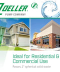 Comparison of residential and commercial buildings with Zoeller Pump branding, ideal for Waste Mate 267 Sewage Pump use.