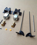 Two 130 Motors RC Boat Drive Set With Motor Seats Copper Couplings 12cm Shaft Propeller Kit For DIY Model Ship Under 30cm Long Dual Motors