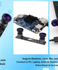 Dual Lens USB Camera Module For Laser Engravers And Raspberry Pi, 4MP HD 1080P At 60fps, 120-Degree Wide Angle, M12 Mount on table
