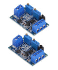 Top Rated Industrial Current To Voltage Converter 2 Pack Adjustable Zero And Full Scale Designed For 4 To 20Ma And 0 To 20Ma Inputs, featuring two sensor modules on a blue PCB.
