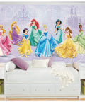 Princess Royal Debut Water Activated Removable Wall Mural for Kids Rooms featuring princesses, 10.5 ft x 6 ft decorative wall art.
