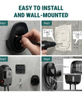 Installation steps for Level 2 Ev Charger 9.6Kw 40A 240V J1772 Nema 14-50P Etl Certified Wall Mount Electric Vehicle Charging Cable.