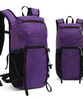Purple 25L Outdoor Hiking Backpack For Men With Breathable Mesh Back And Lightweight Design Tear Nylon Daypack With Anti Theft Zipper