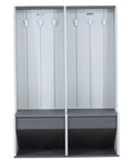 Open Design Storage Locker With Benches And Shoe Cubbies Freestanding Cabinet With Metal Hooks Weather Resistant