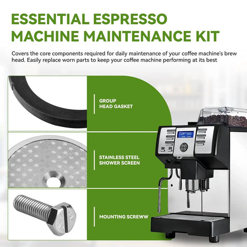 Espresso Machine Group Head Gasket Repair Kit Stop Leaks And Keep Your Espresso Setup Running Smooth Like A Pro Replacement Gasket For Nuova Simonelli Oscar Oscar II Musica Appia And Appia II Espresso Machines, gasket screen screw