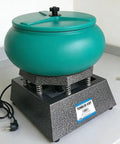 6L Electric Vibratory Tumbler for polishing and rust removal with a green magnetic rock tumbler bowl and rubber inner barrel