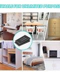 Adjustable Plastic Shims And Table Wedges For Furniture Leveling, shown in various home environments for versatile use.