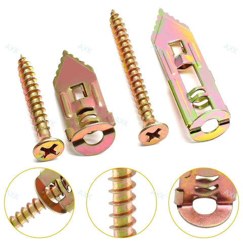 Self Drilling Drywall Anchor Kit 160 Pieces With 80 Anchors And 80 Self Tapping Screws Carbon Steel Zinc Expansion Anchors