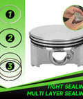 70mm Flat Top Piston And 0.550 Ring Kit For Predator 212cc 224cc And GX160 GX200 6.5HP Engines Boost Power For Mini Bikes And Go Karts