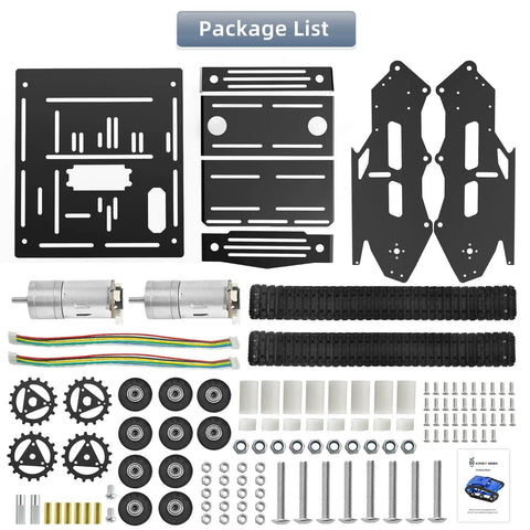 Shock Absorbing Tank Robot Chassis With Motor For Raspberry Pi And Arduino Dope Full Metal Track Platform Kit components