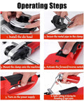 Operating steps for Heavy Duty Electric Pipe Threader Machine 2300W showing installation and usage instructions.