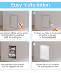 Easy installation steps for Heavy Duty Thick Steel Access Door For Drywall 24X36 Inches with precise cutting and mounting instructions.