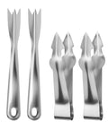 Pro Grade Stainless Steel Pineapple Eye Remover Tool Set Of 4 With V Shape Design No Fuss Pineapple Prep With Fruit Tweezers