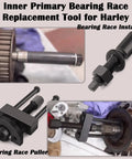 Harley Big Twin Transmission Mainshaft Inner Bearing Race Tool Set Puller and Installer With Bearing Gear
